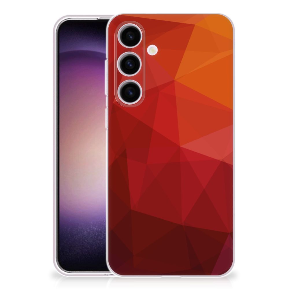 TPU Hoesje voor Samsung Galaxy S24 Polygon Red B2C Telecom