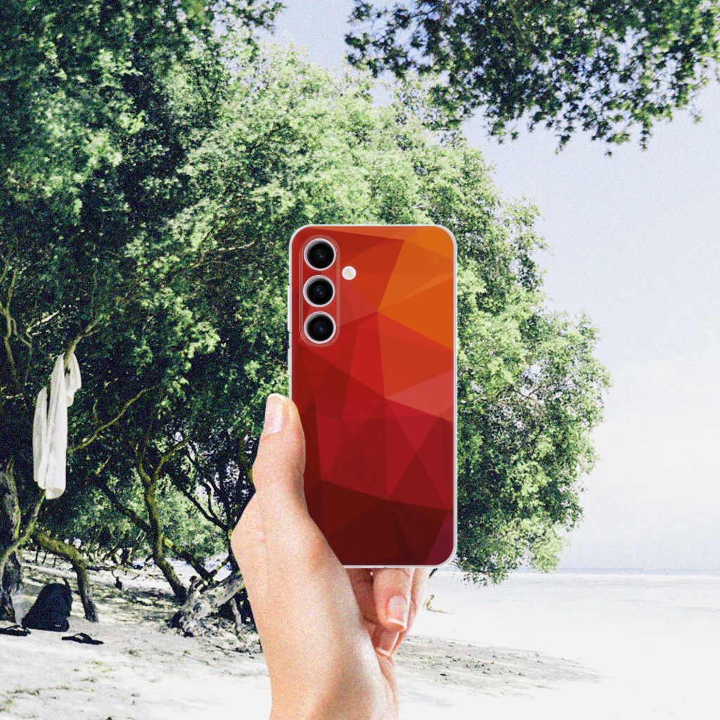 TPU Hoesje voor Samsung Galaxy S24 Polygon Red B2C Telecom