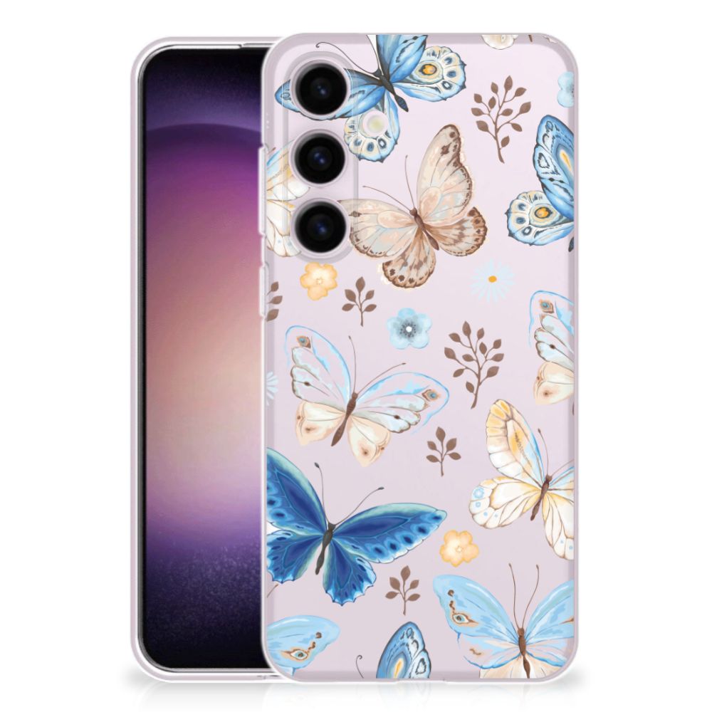 Samsung Galaxy S24 TPU Hoesje Vlinder voorkant