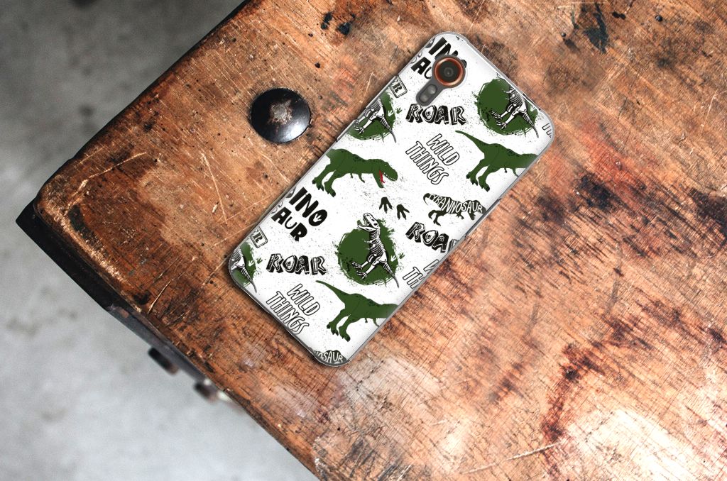 Samsung Galaxy Xcover 7 TPU Hoesje Dinosaurus voorkant