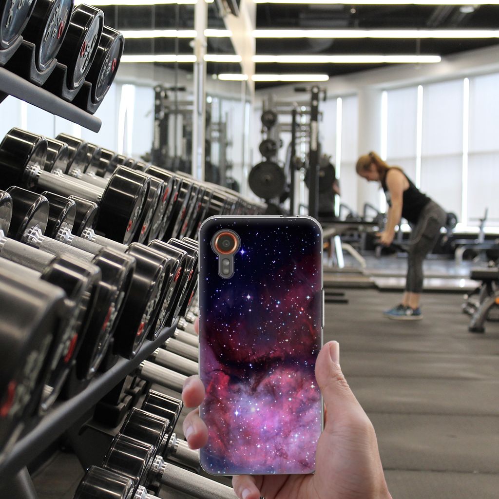 TPU Hoesje voor Samsung Galaxy Xcover 7 Galaxy heelal design achterkant