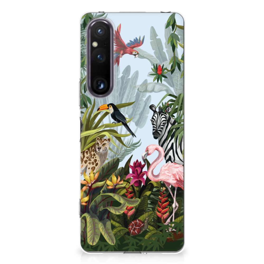 Sony Xperia 1 V TPU Hoesje Jungle design voorkant