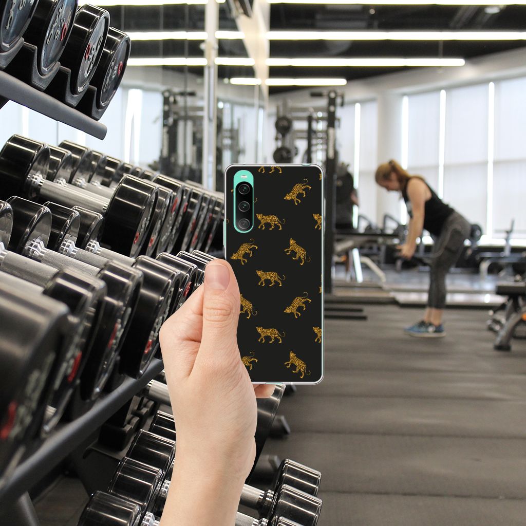 Sony Xperia 10 V TPU Hoesje voor Sony Xperia 10 V Leopards achterkant