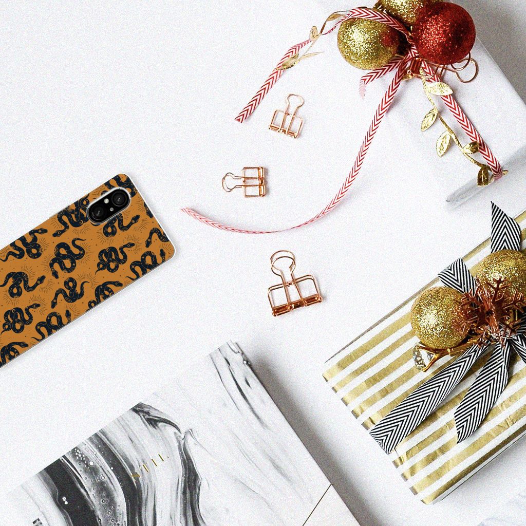 Sony Xperia 5 V TPU Hoesje Snakes bovenaanzicht