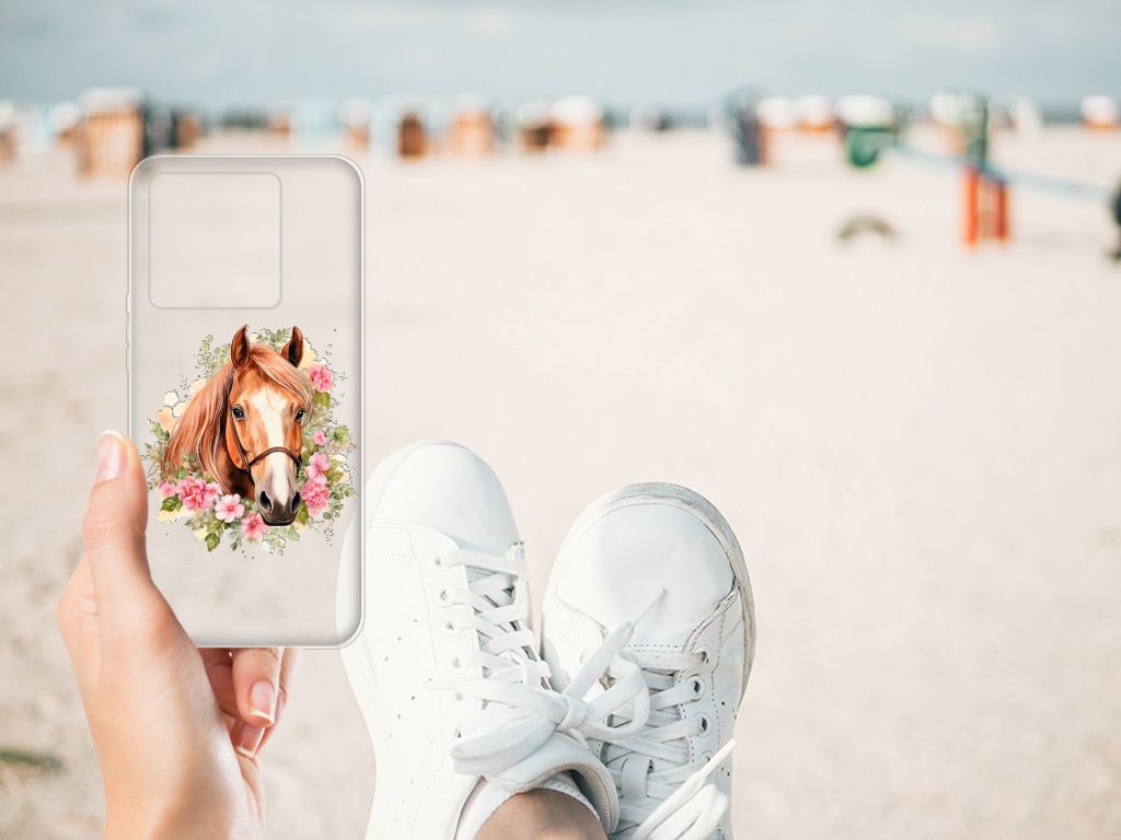 TPU Hoesje voor Xiaomi 13T Paard telefoonhoesje paard strand