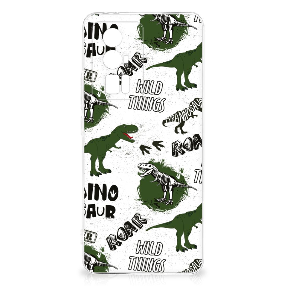 TPU Hoesje voor Xiaomi Poco F5 Pro Dinosaurus dino design print voorkant