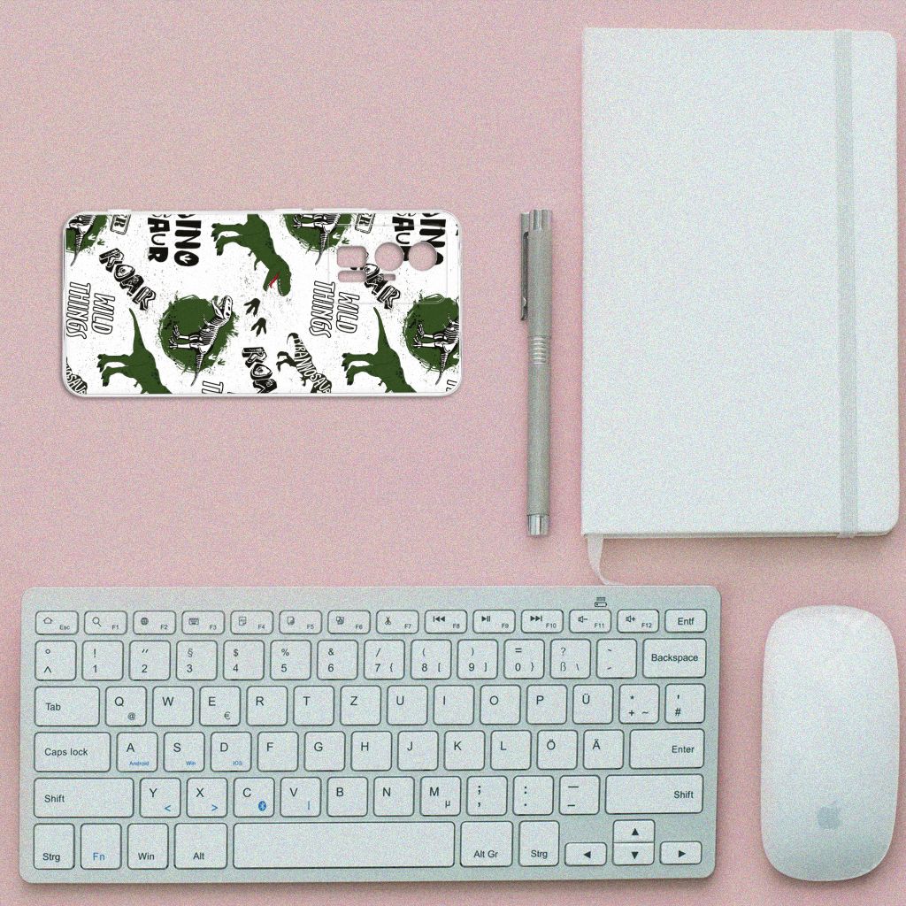 TPU Hoesje voor Xiaomi Poco F5 Pro Dinosaurus dino design bovenaanzicht