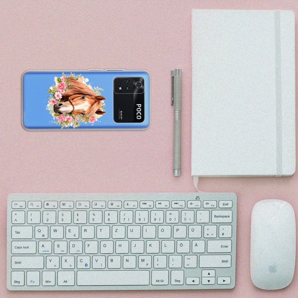TPU Hoesje voor Xiaomi Poco M4 Pro 4G Paard design paard bovenaanzicht
