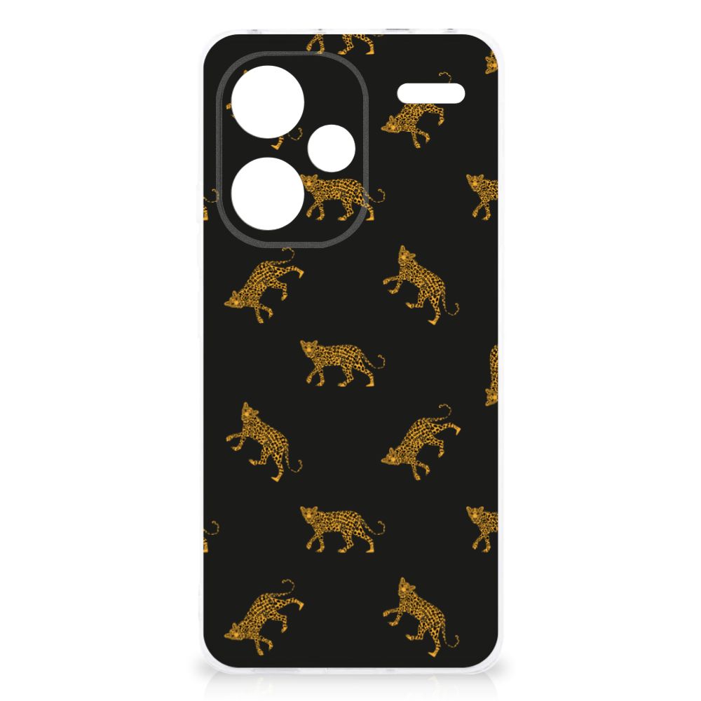 TPU Hoesje voor Xiaomi Redmi Note 13 Pro Plus Leopards achterkant luipaardprint zwart