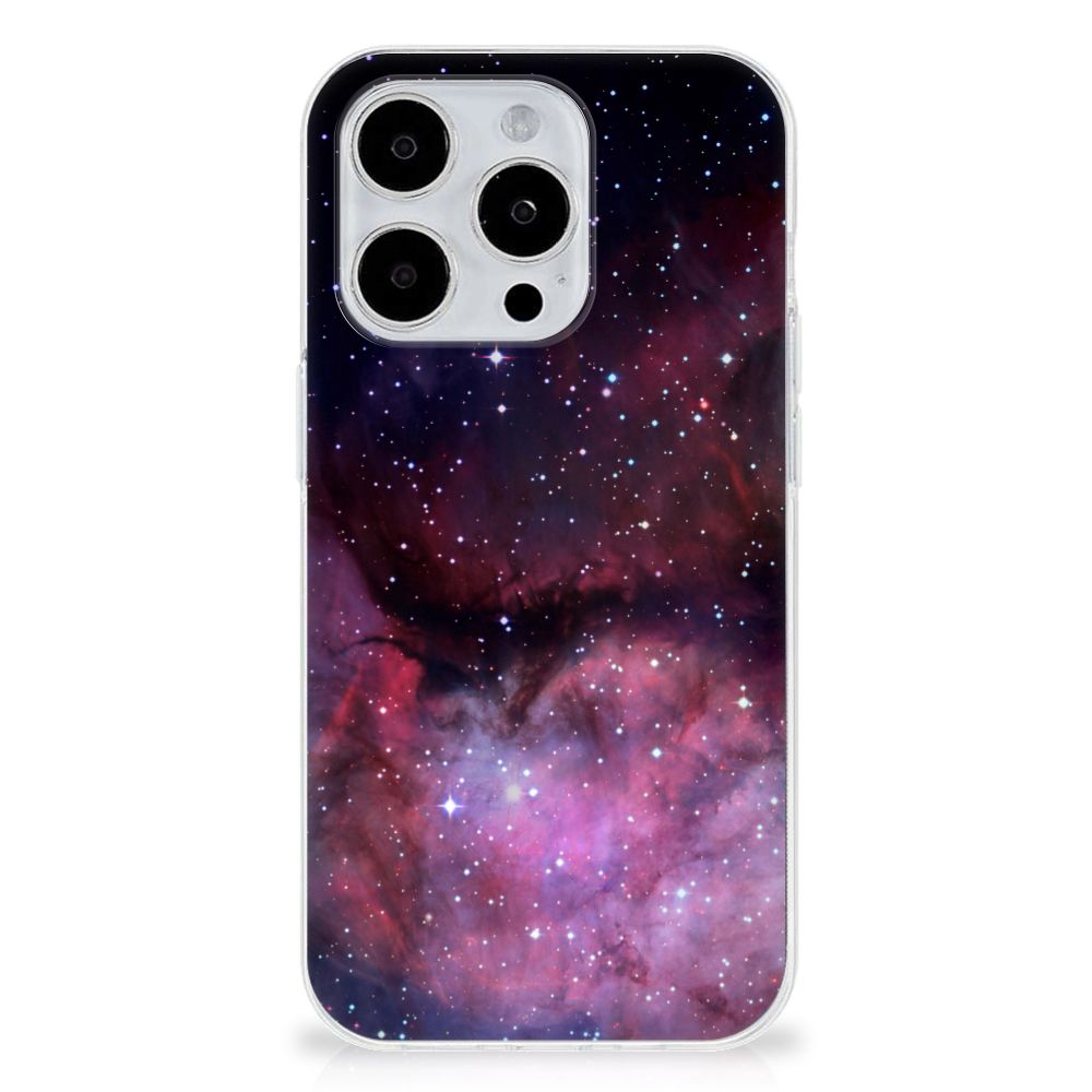 iPhone 15 Pro TPU Hoesje voor iPhone 15 Pro Galaxy design Galaxy aanzicht