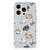 TPU Hoesje voor iPhone 15 Pro Konijntjes met schattige konijnen in verschillende kleuren.