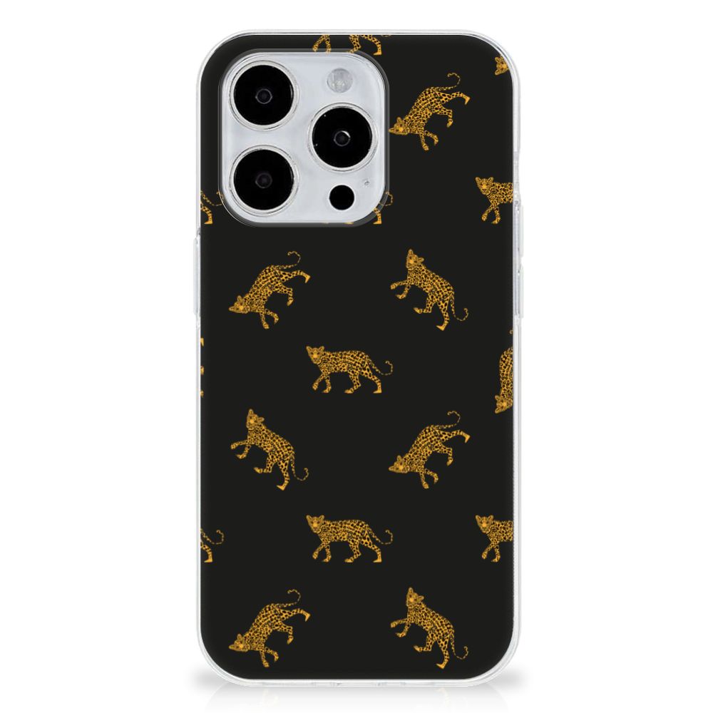 TPU Hoesje voor iPhone 15 Pro Leopards met een stijlvol luipaardenprint ontwerp 🐆.