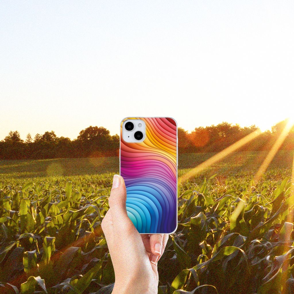 TPU Hoesje voor iPhone 15 Regenboog B2C Telecom