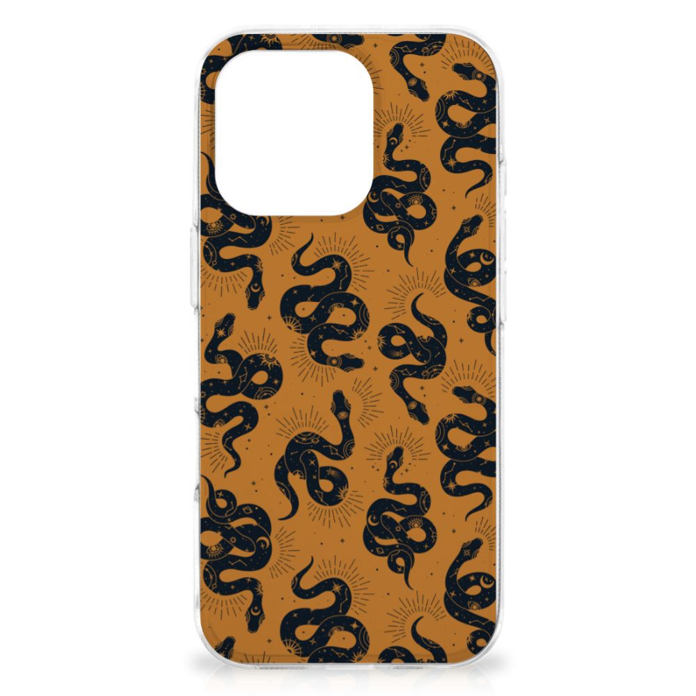 TPU Hoesje voor iPhone 16 Pro Max Snakes design slangen bovenaanzicht