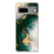 Google Pixel 7 TPU Siliconen Hoesje voor Google Pixel 7 Marmer Groen achterzijde