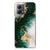 Motorola Moto G53 TPU Siliconen Hoesje Marmer Groen achterkant