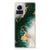 Motorola Moto X30 Pro TPU Siliconen Hoesje Marmer Groen achterkant