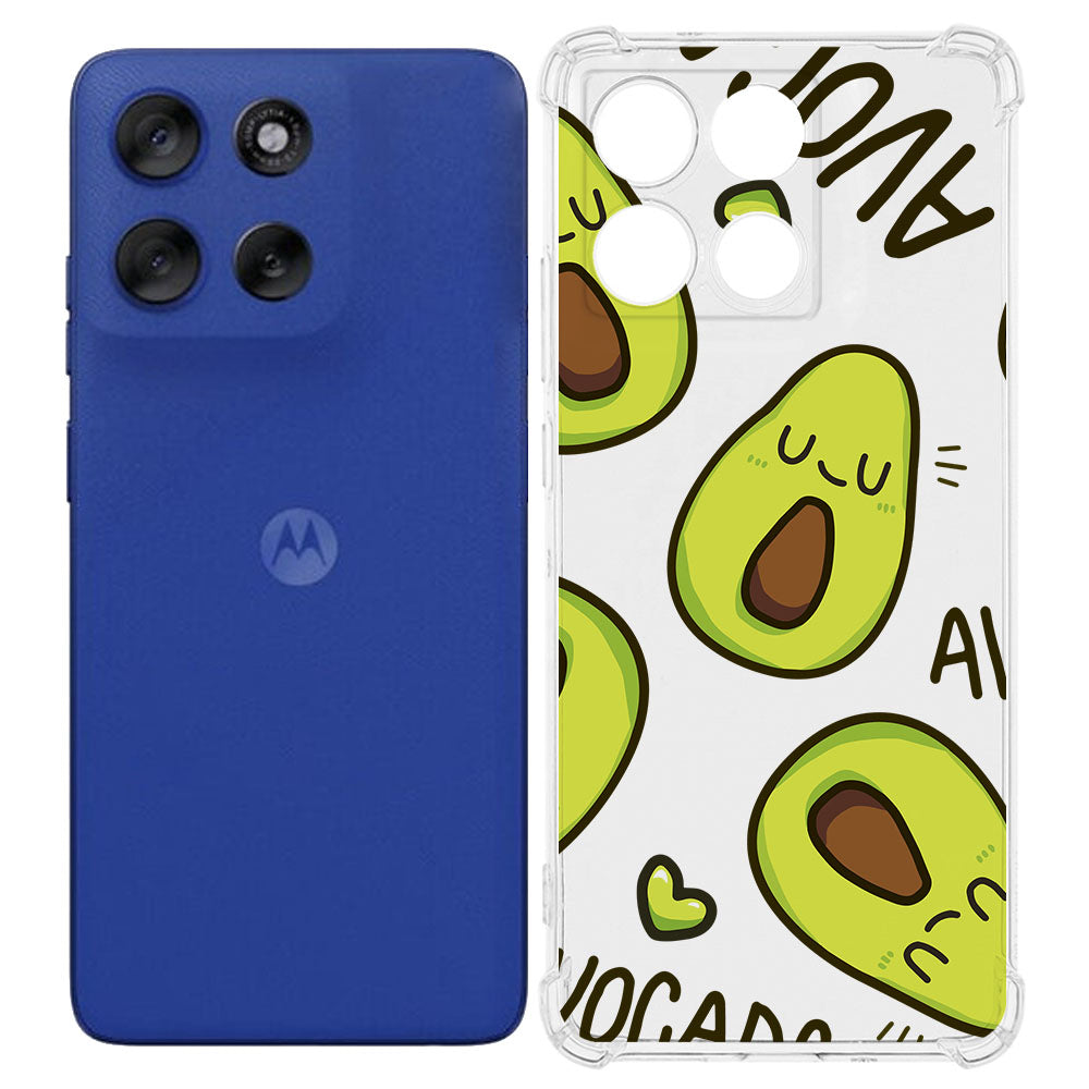TPU Telefoonhoesje Motorola Moto G56 Avocado Singing backcover helder ontwerp