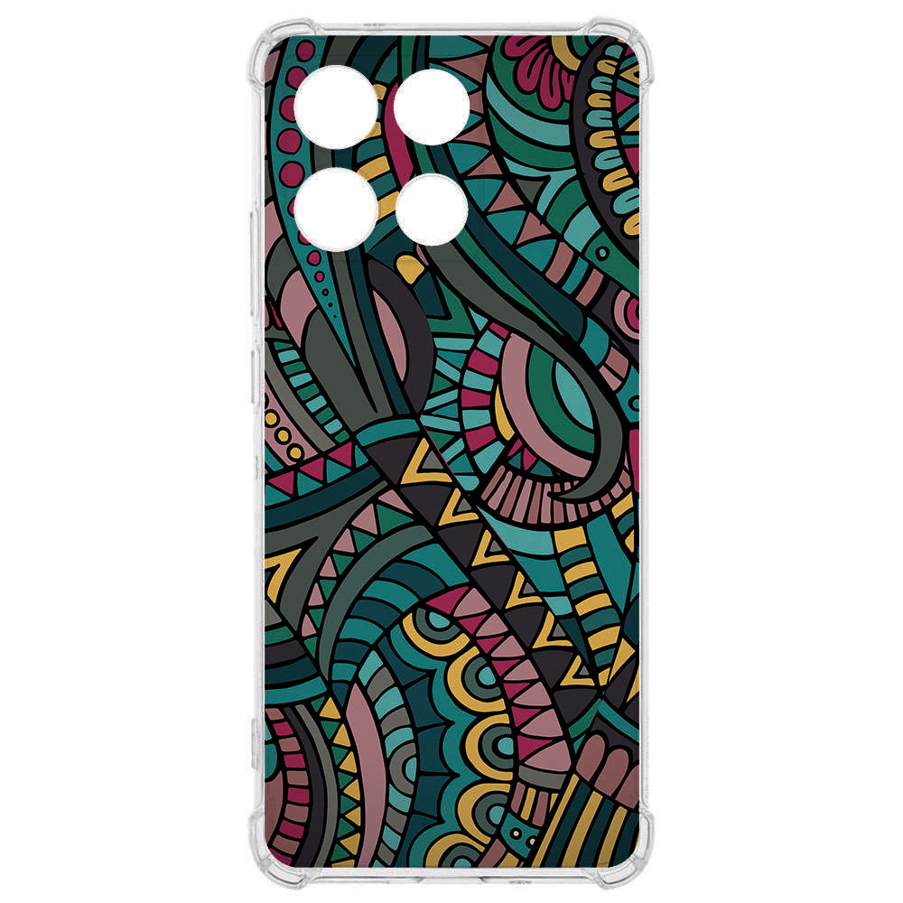 TPU Telefoonhoesje Motorola Moto G56 Aztec backcover design kleurrijk patroon