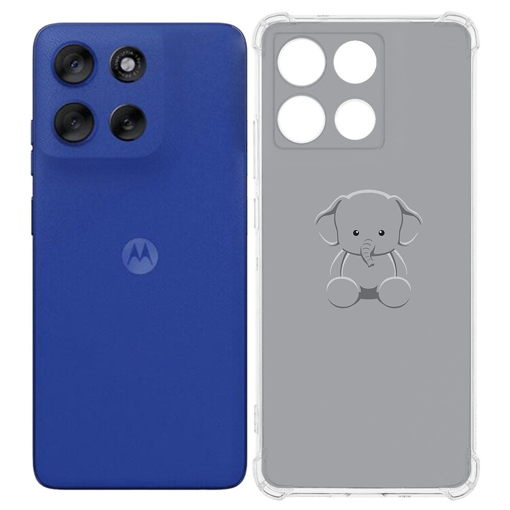 Motorola Moto G56 TPU Telefoonhoesje Baby Olifant achterkant