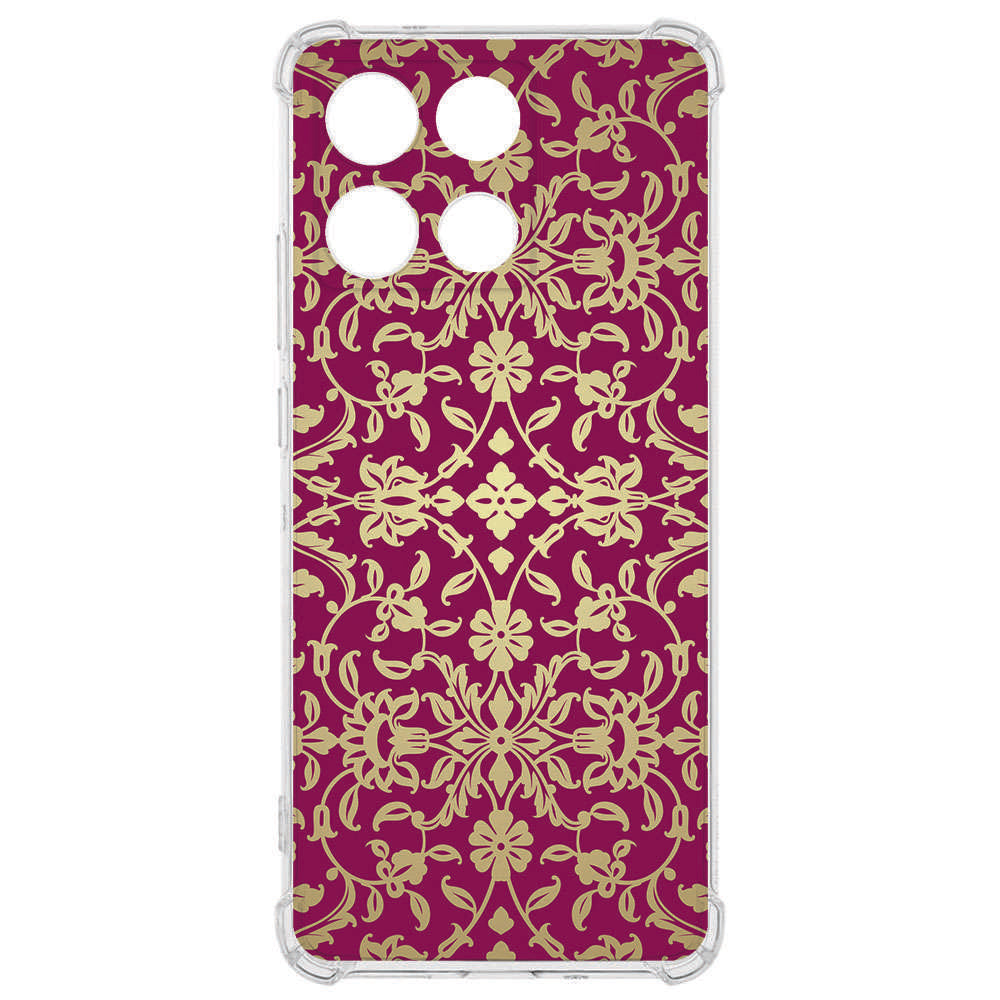 TPU Telefoonhoesje Motorola Moto G56 Barok Pink backcover ontwerp voorzijde