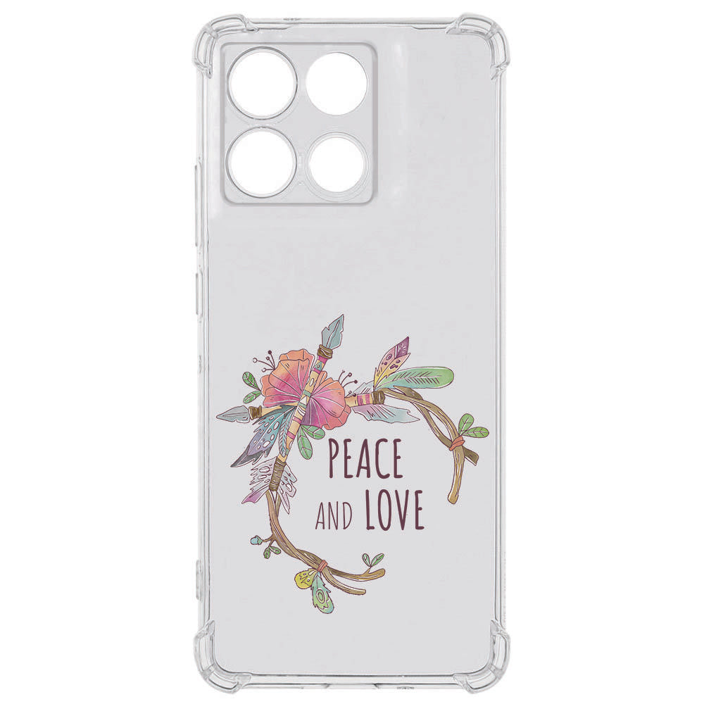 TPU Telefoonhoesje Motorola Moto G56 Boho Tekst backcover voorkant