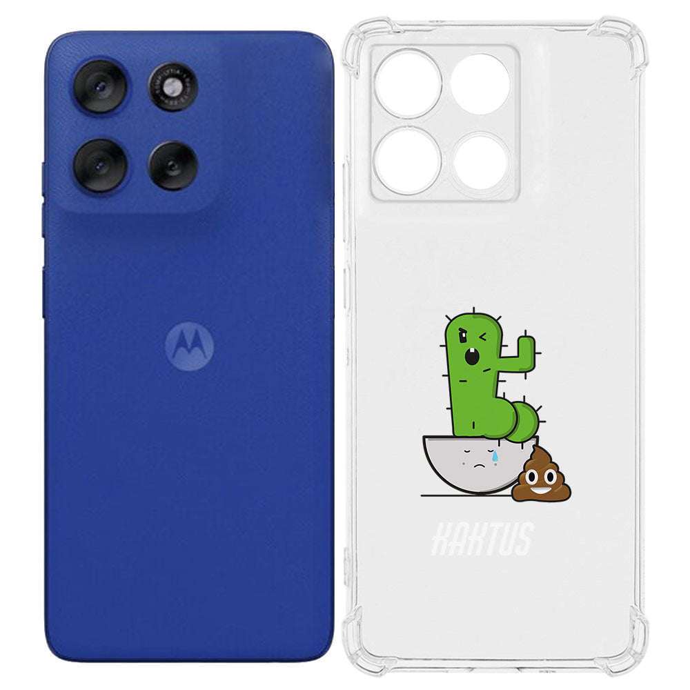 TPU Telefoonhoesje Motorola Moto G56 Cactus Poo backcover achterzijde