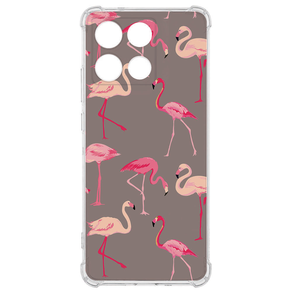 TPU Telefoonhoesje Motorola Moto G56 Flamingo backcover flamingo design voorkant