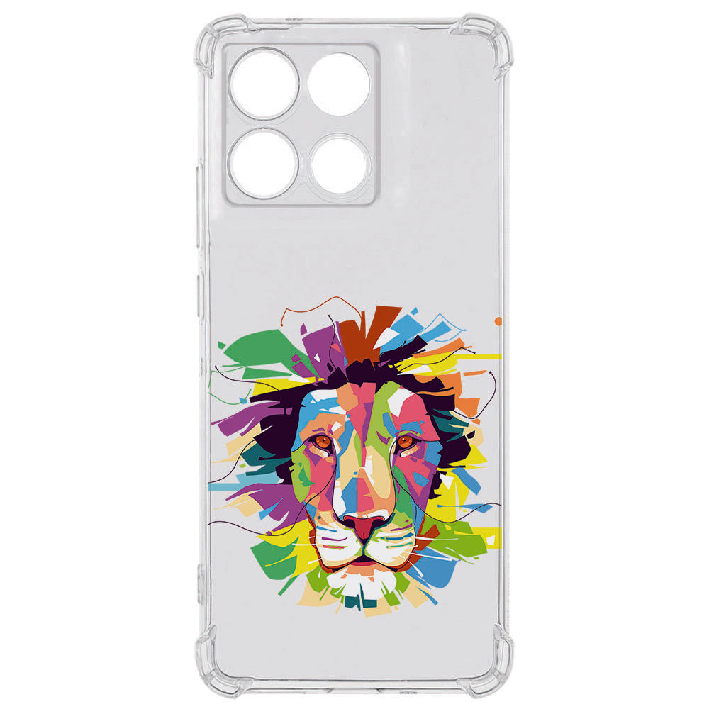 TPU Telefoonhoesje Motorola Moto G56 Lion Color backcover design afbeelding