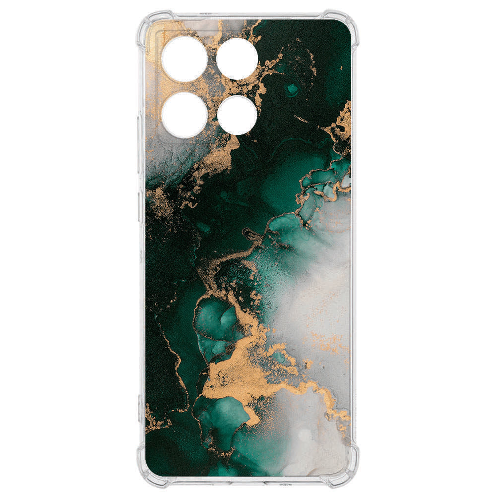 Motorola Moto G56 TPU Telefoonhoesje Marmer Groen backcover voorkant