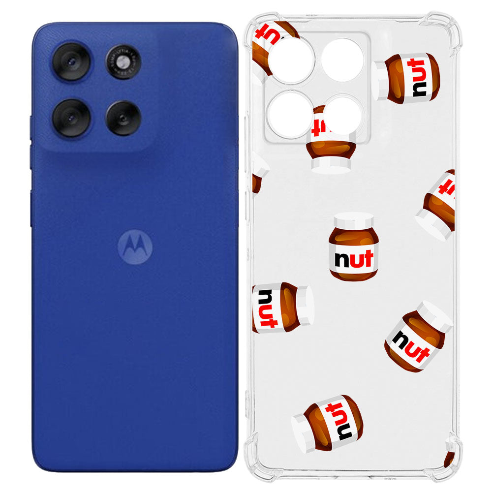 TPU Telefoonhoesje Motorola Moto G56 Nut Jar backcover nut jar design voorkant