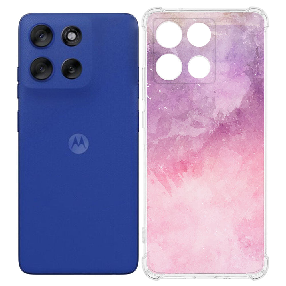 Motorola Moto G56 TPU Telefoonhoesje Pink Purple Paint achterkant