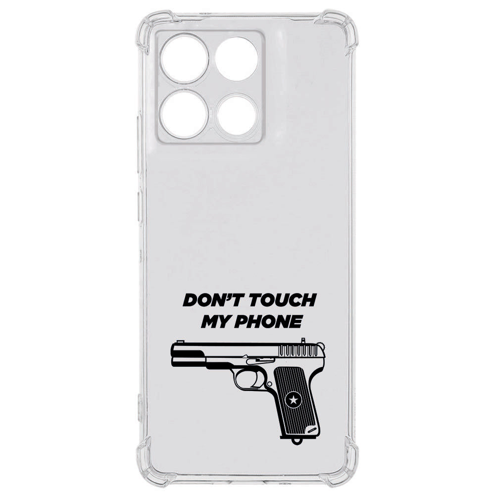 TPU Telefoonhoesje Motorola Moto G56 Pistol DTMP backcover transparant pistool ontwerp