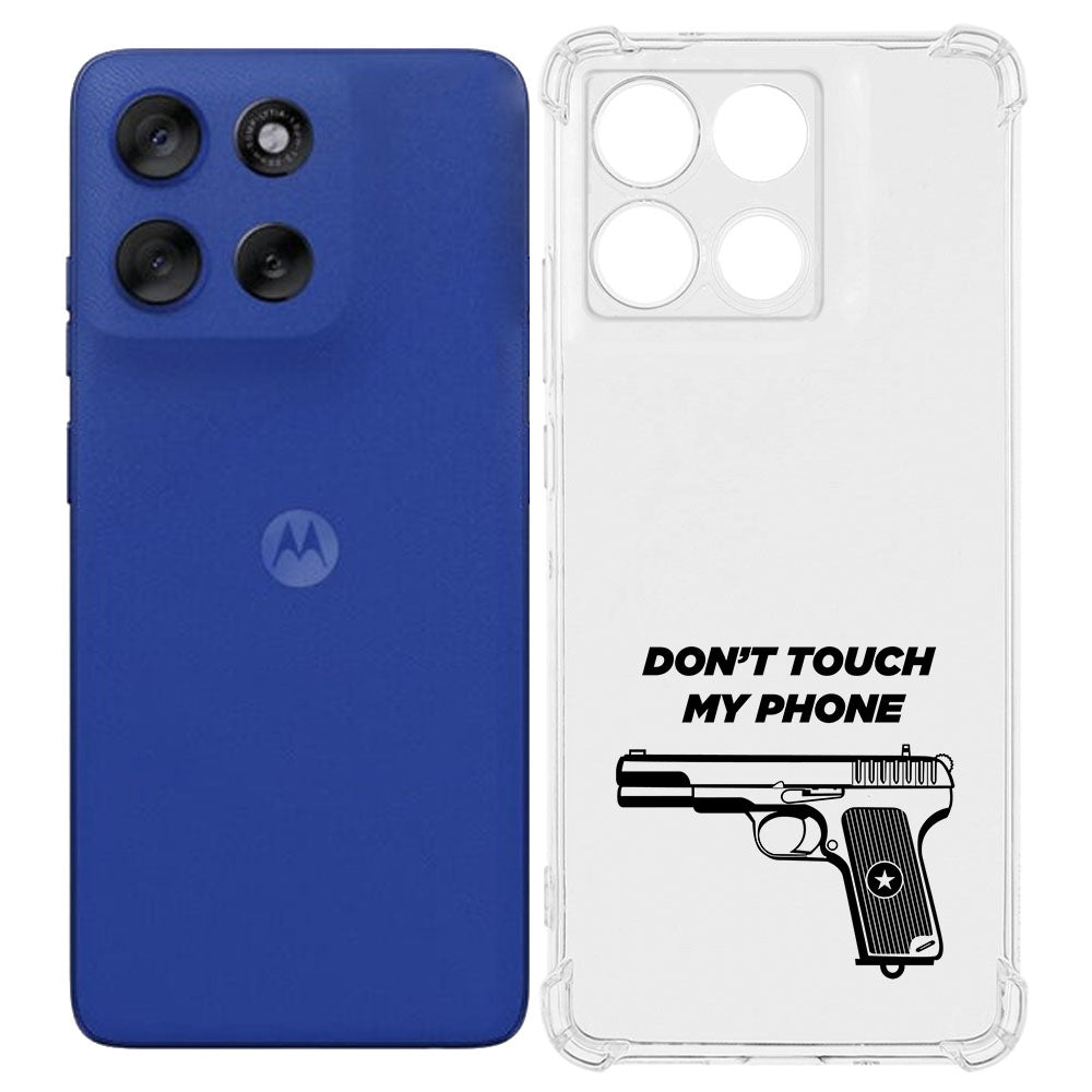 TPU Telefoonhoesje Motorola Moto G56 Pistol DTMP backcover achterkant voorkant