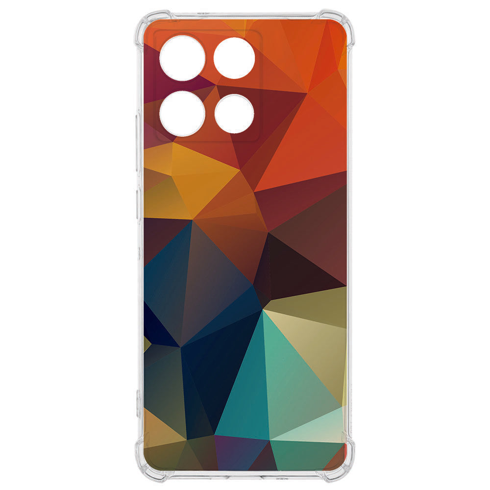 Motorola Moto G56 TPU Telefoonhoesje Polygon Color backcover voorkant
