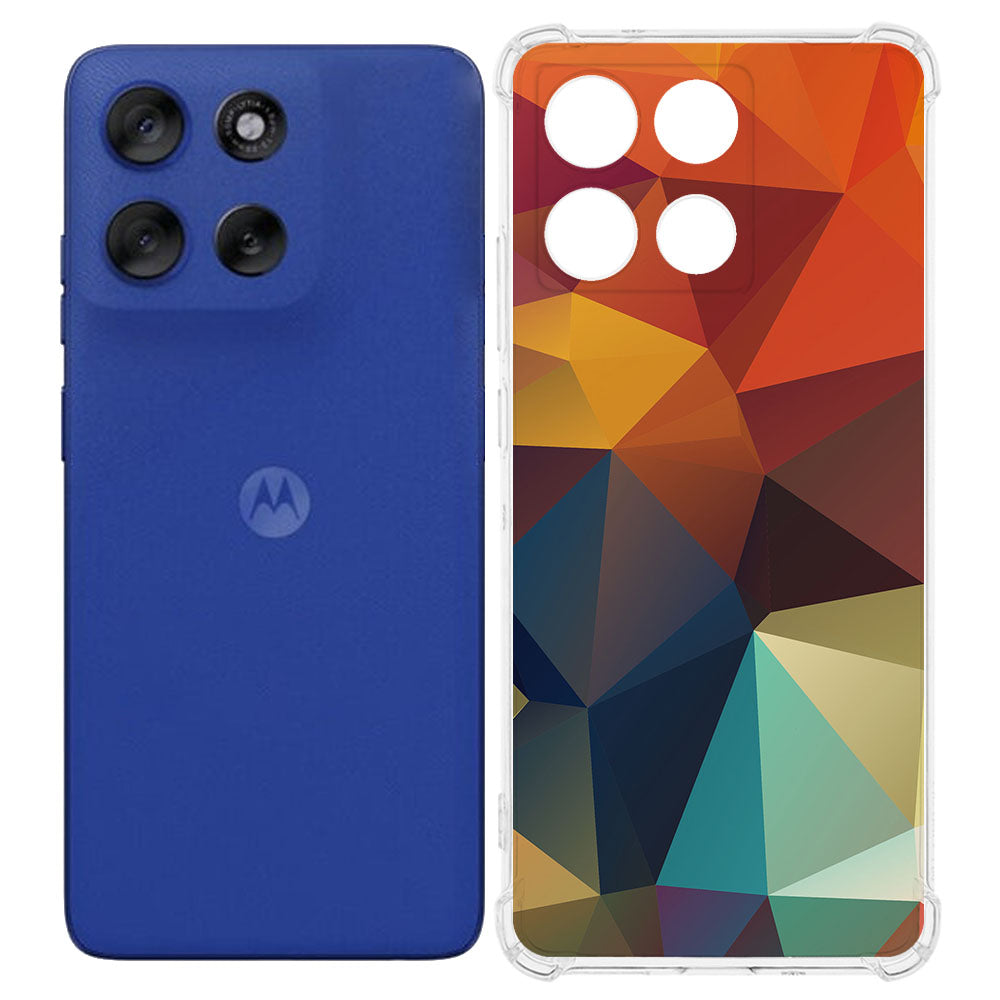 Motorola Moto G56 TPU Telefoonhoesje Polygon Color backcover achterkant design