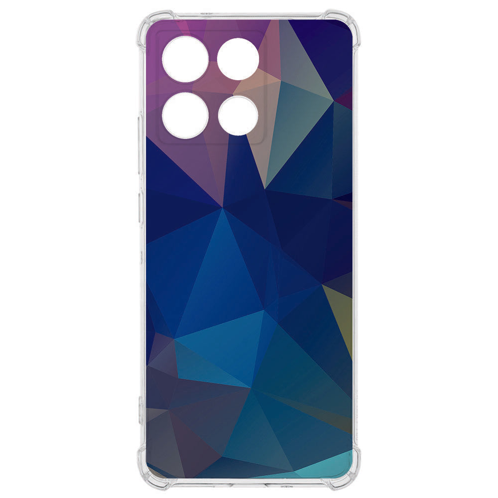 Motorola Moto G56 TPU Telefoonhoesje Polygon Dark backcover aanzicht