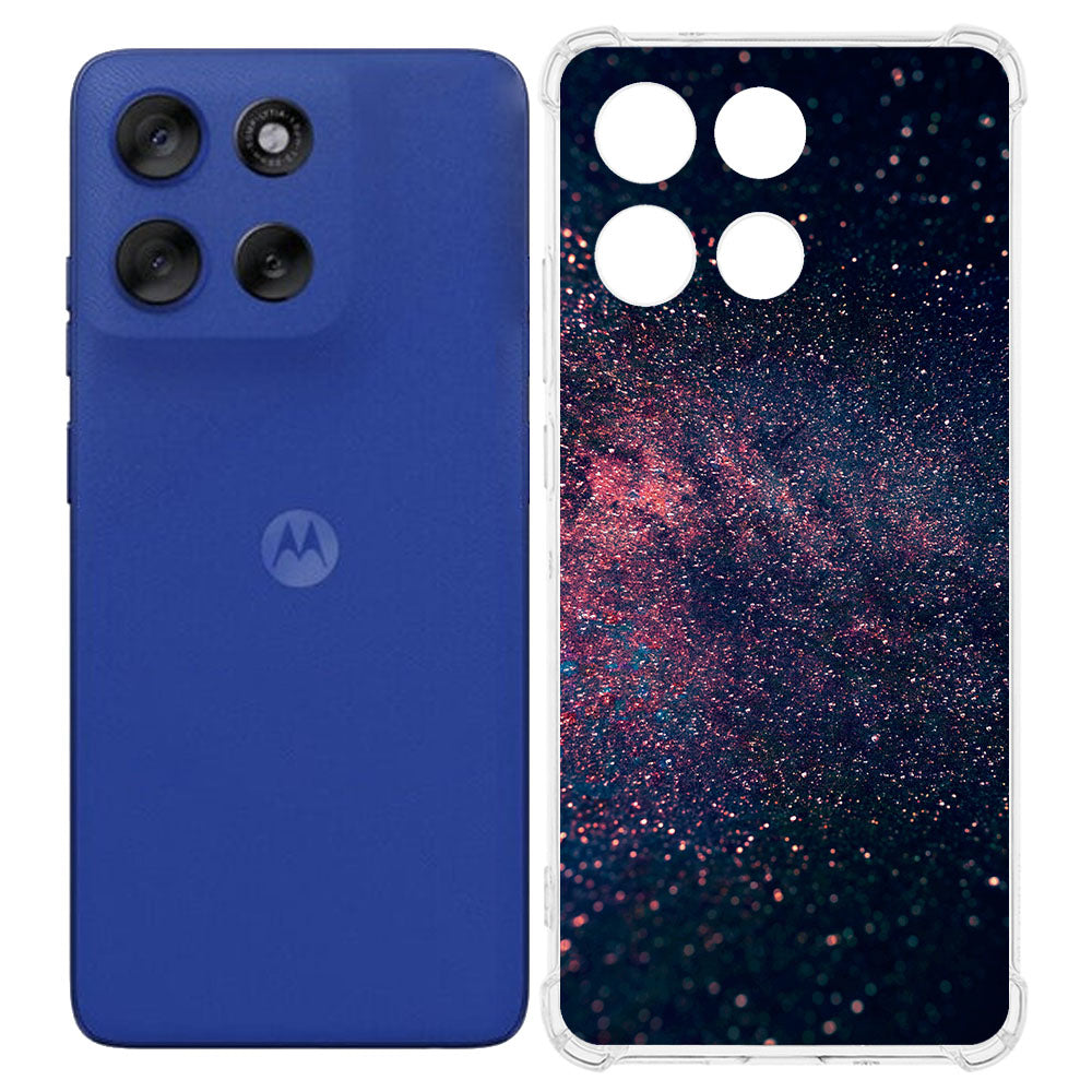 TPU Telefoonhoesje Motorola Moto G56 Stars backcover achterzijde voorkant