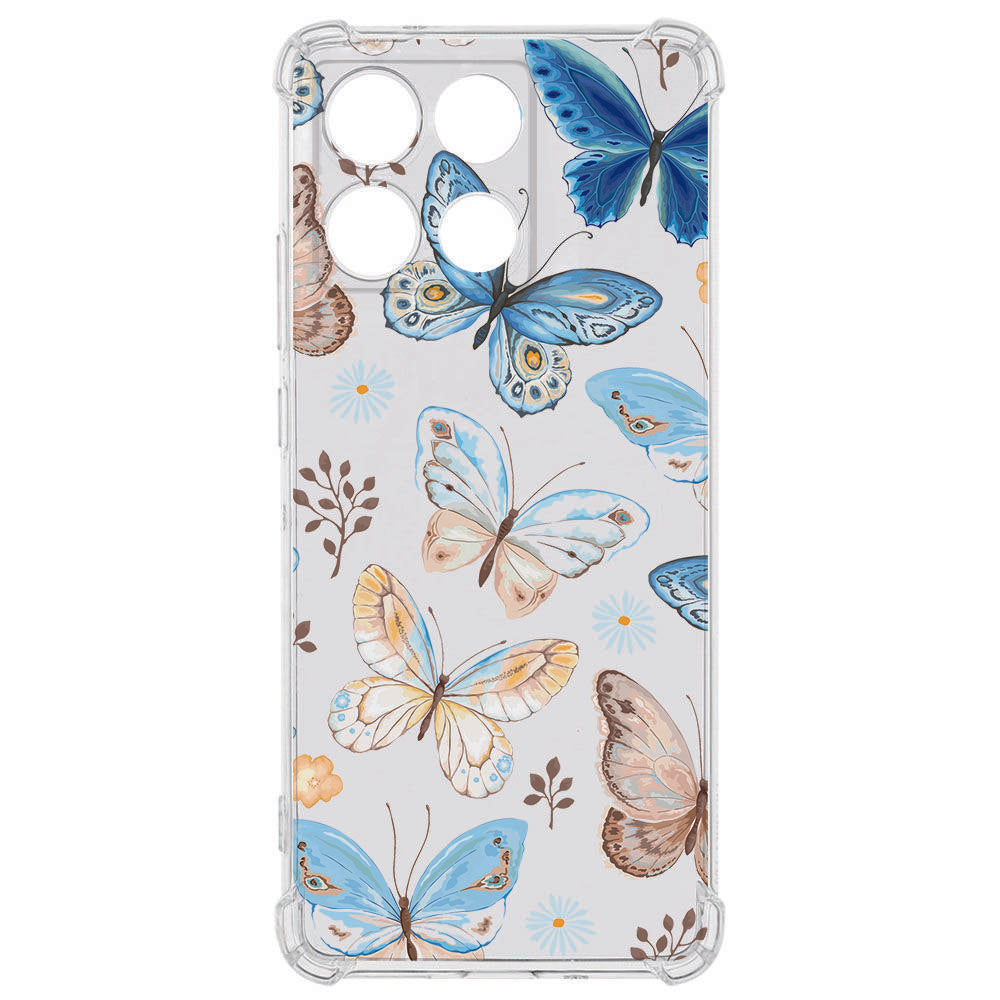 TPU Telefoonhoesje Motorola Moto G56 - Vlinder backcover vlinderdesign achterkant