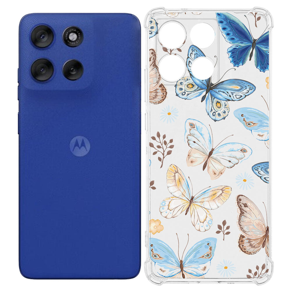TPU Telefoonhoesje Motorola Moto G56 Vlinder backcover achterzijde vlinderdesign