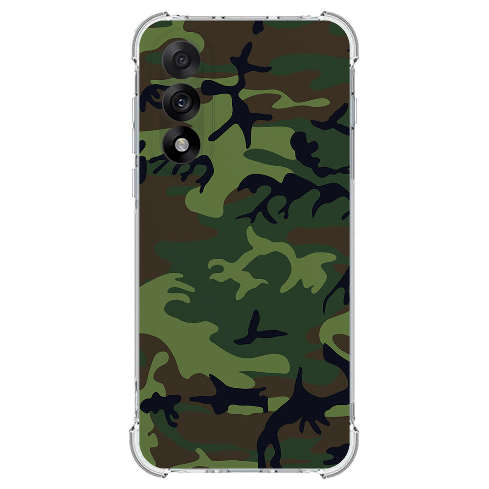TPU Telefoonhoesje OnePlus Nord 5 - Army Dark schokabsorberende backcover camouflage design achterkant