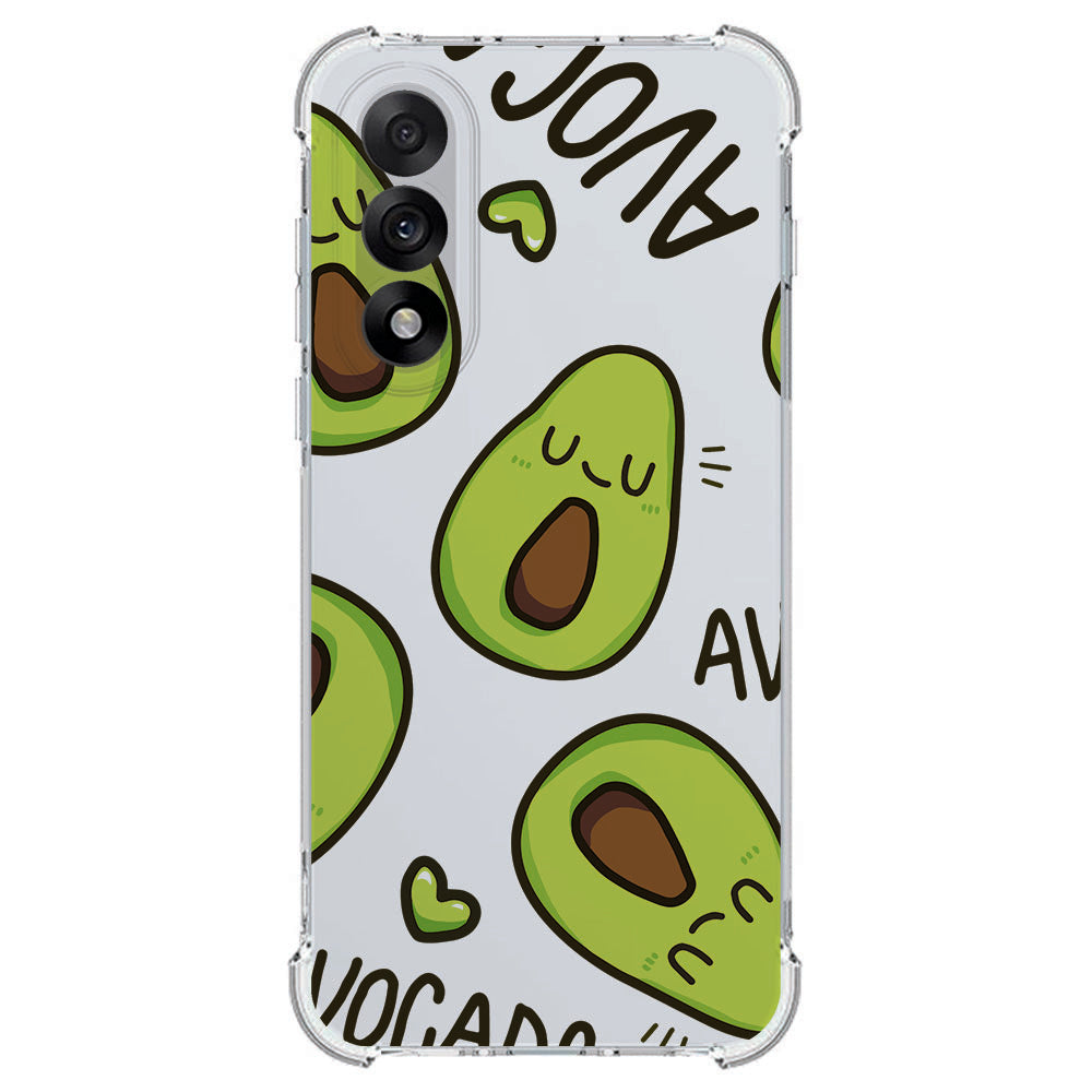 TPU Telefoonhoesje OnePlus Nord 5 - Avocado Singing schokabsorberende backcover avocado design achterkant