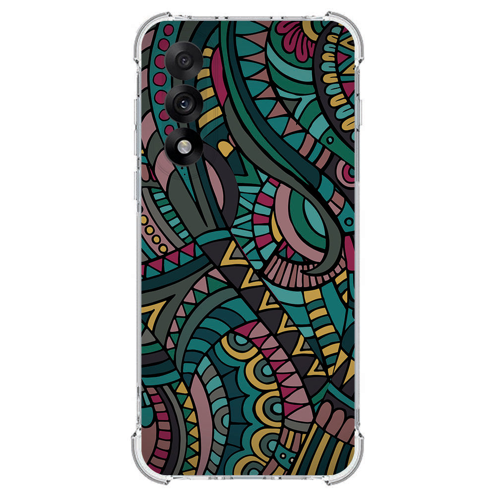 TPU Telefoonhoesje OnePlus Nord 5 - Aztec schokabsorberende backcover design Aztec achterkant
