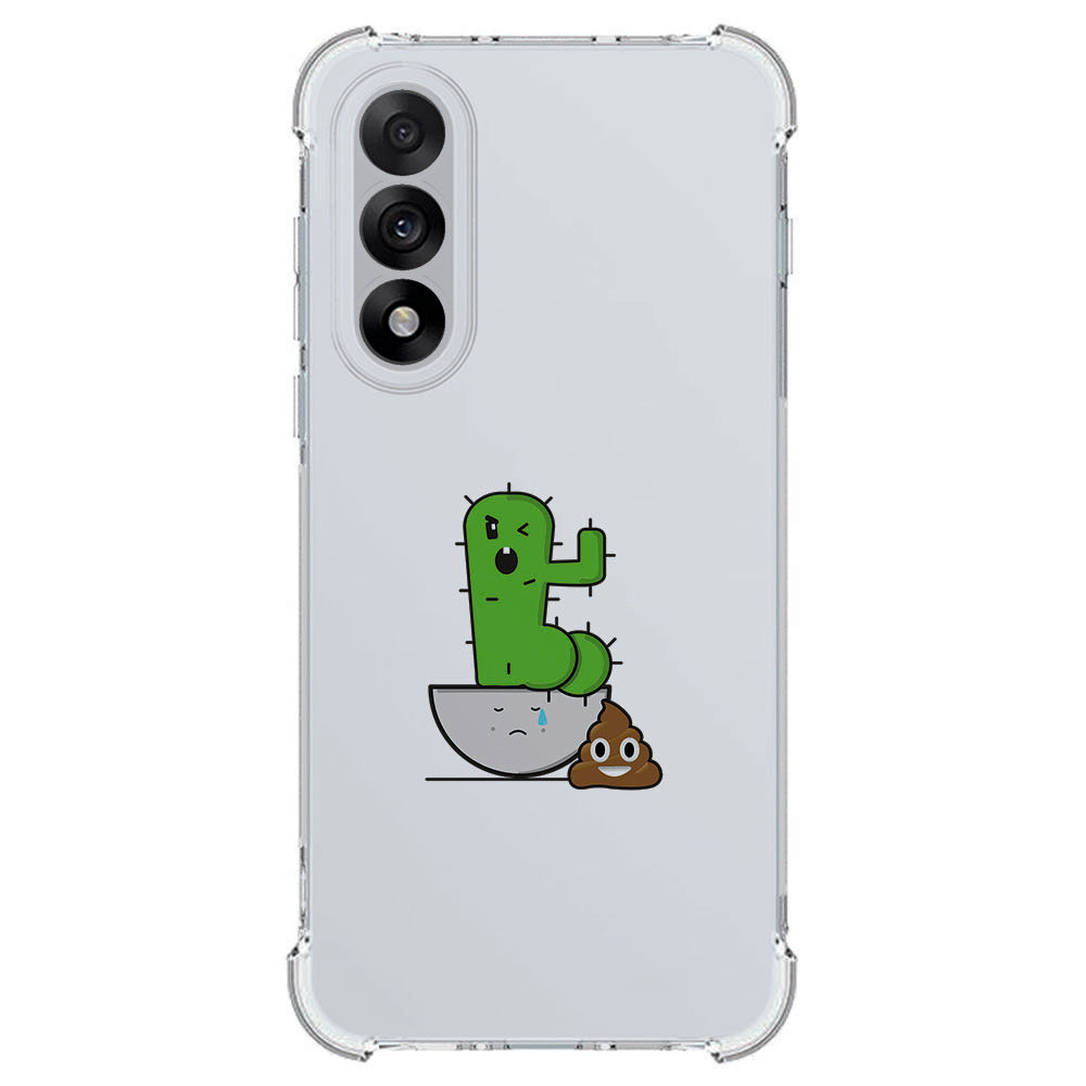 TPU Telefoonhoesje OnePlus Nord 5 - Cactus Poo schokabsorberende backcover cactus poo design vooraanzicht