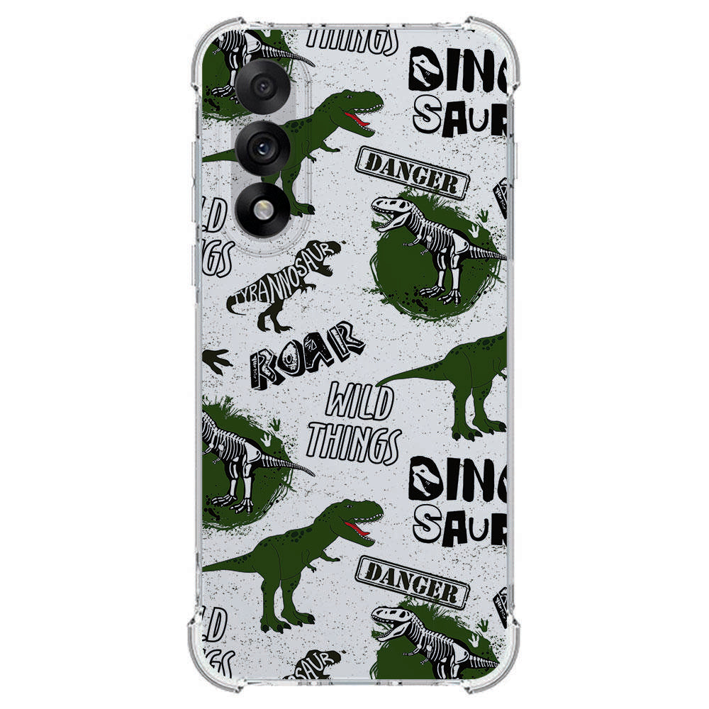 TPU Telefoonhoesje OnePlus Nord 5 - Dinosaurus schokabsorberende backcover dino design achterkant