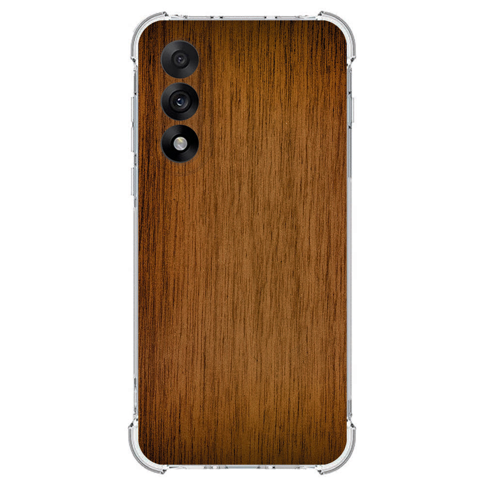 TPU Telefoonhoesje OnePlus Nord 5 - Donker Hout schokabsorberende backcover achterzijde houtpatroon