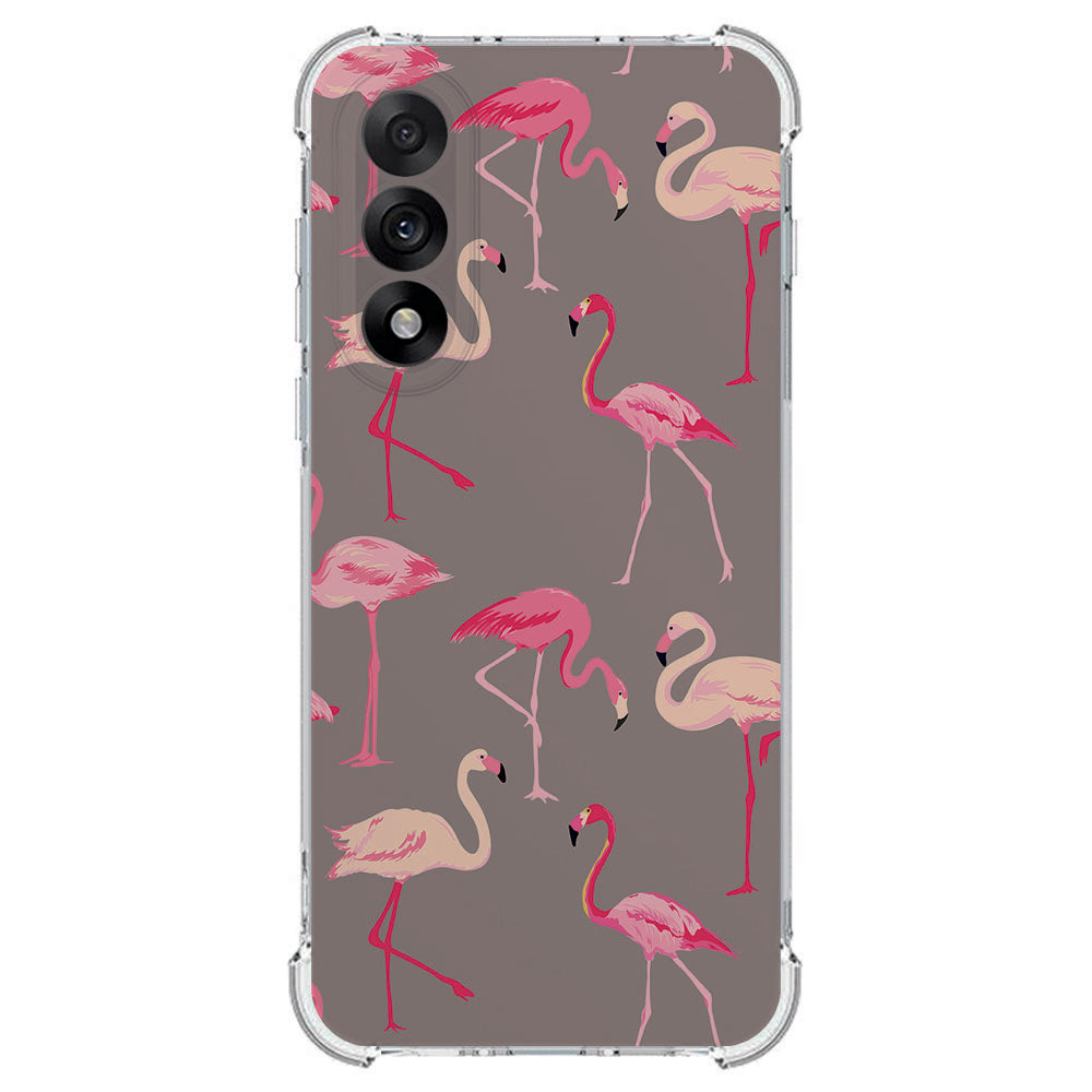 TPU Telefoonhoesje OnePlus Nord 5 - Flamingo schokabsorberende backcover flamingo design achterkant