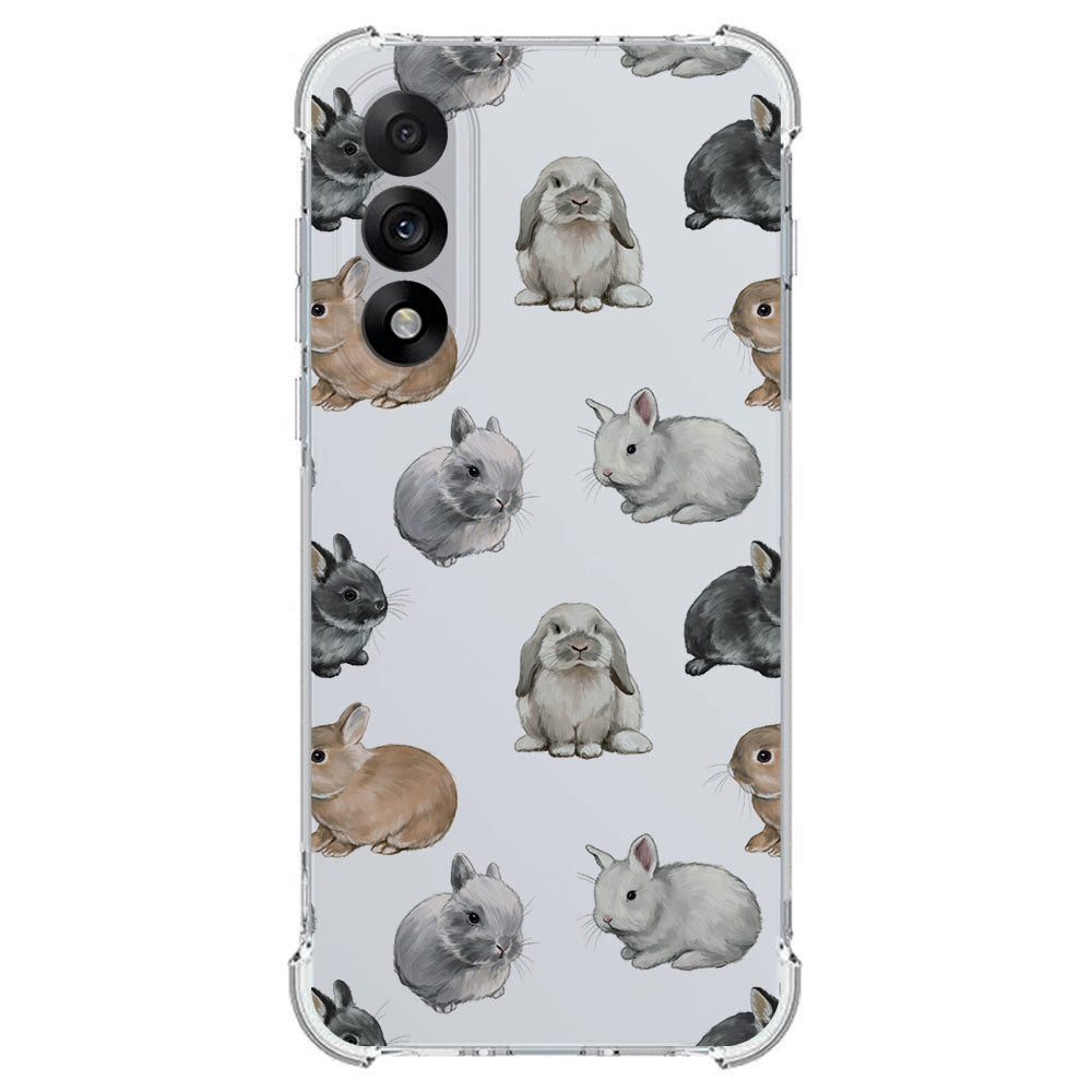 TPU Telefoonhoesje OnePlus Nord 5 - Konijntjes schokabsorberende backcover konijntjes design achterkant