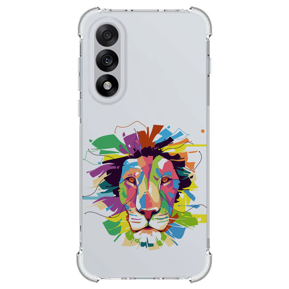 TPU Telefoonhoesje OnePlus Nord 5 - Lion Color schokabsorberende backcover leeuwenkop kleurrijk achterzijde