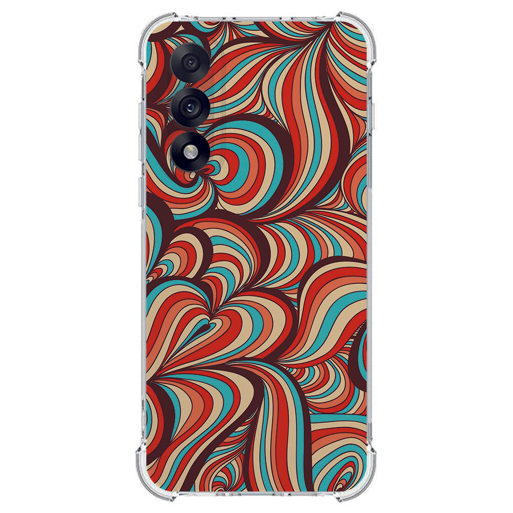 TPU Telefoonhoesje OnePlus Nord 5 - Retro schokabsorberende backcover retro design achteraanzicht